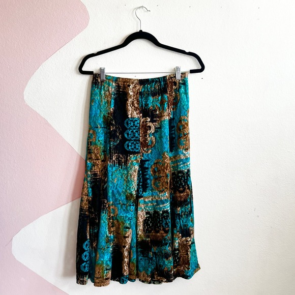 Whimsigoth Maxi Skirt Size Small Lace Dark Fairy Grunge Y2K Goth Pull On Stretch - Picture 3 of 6